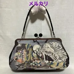 ガシャ髑髏　がま口バッグ　ハンドメイド　浮世絵　和柄　着物バッグ 2026年最新】ガシャ髑髏の人気アイテム - メルカリ