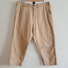 ビームス　チノパン　テーパードパンツ　クロップド丈　膝下　日本製　ベージュ　Mのサムネイル