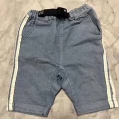 branshes ハーフパンツ　サイドライン　90㎝ デニム風