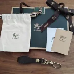 【ほぼ新品】IL BISONTE　キーリング　キーホルダー　こげ茶　レシートあり