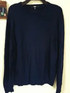 1度着のみ着！UNIQLO メリノウールクルーネックセーター ウール100%