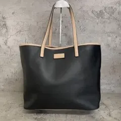 美品✨️A4可 コーチ トートバッグ 大容量 ビジネス PVC レザー 黒