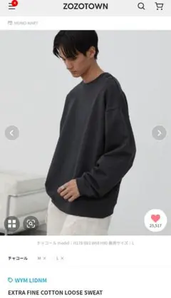 WYM LIDNM EXTRA FINE COTTON LOOSE SWEAT