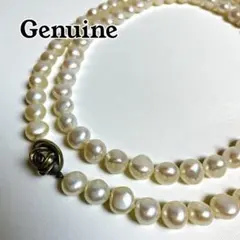 淡水 バロックパール ロングネックレス ナチュラルカラー ジェニュイン