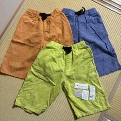 グローバルワーク。ハーフパンツ。ソフトタッチメンアサショーツ。160。３枚セット