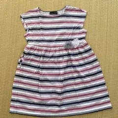 BeBe ストライプ ノースリーブワンピース 110