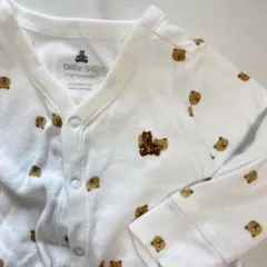 【美品】babyGAP 長袖ロンパース　くまケツ