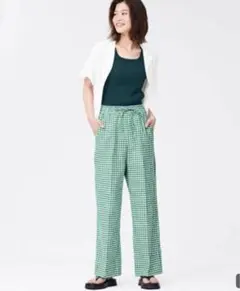 美品　GU ギンガムチェックパンツ　Mサイズ