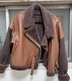 MURUA ムートンコート サイズF ブラウン