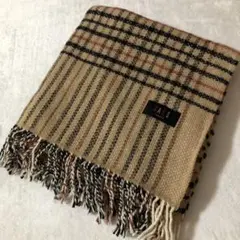 DAKS ウール100%ひざ掛け　ブランケット　ハウスチェック　68×146㎝