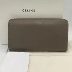 MP31 セリーヌ 極美品 Cチャーム ラウンドファスナー長財布 ゴールド 