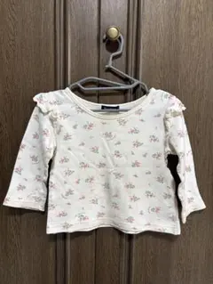 moujonjon 小花柄フリル長袖Tシャツ 90cm