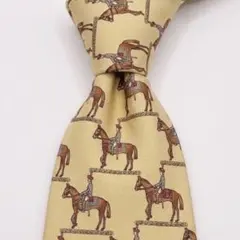 【美品】CHANEL シャネル ネクタイ 高級シルク 騎手 馬 総柄 ココマーク