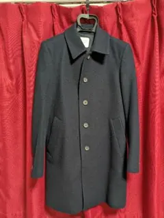 日本製ネイビー ステンカラーコート