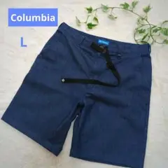 【美品】コロンビア・メンズ・デニムショートパンツ・ハーフパンツ・ベルト付き・L