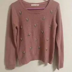 a.r.w(アロー) ★長袖ニットセーターピンク