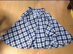 フレアスカート アシンメトリー チェック柄