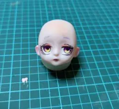 セリアドール　ドールヘッド　カスタムメイク　キュート大　ドール　ヘッド　ジト目のサムネイル