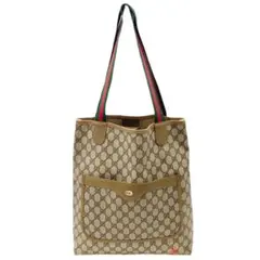 グッチ トート シェリー ＧＧシュプリーム ベージュ レザー ゴールド