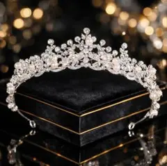 ブライダル ティアラ パール 結婚式 ウェディング 前撮り ヘッドドレス高見え