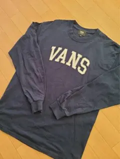 VANS ネイビー ロゴ トレーナー Mサイズ