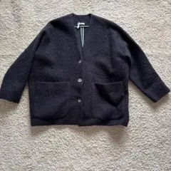 yori ウールモヘアシャギージャケット　ネイビー【クリーニング済】