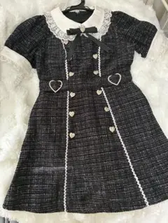 夢展望 DearMyLove キラキラハートキルティングサマーツイードワンピース