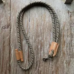 Beaure パラコード　モバイルストラップ　スマホショルダー　本革