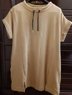 ゆったり3L　ベージュ フレンチスリーブ チュニック