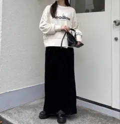 【新品タグ付】CIAOPANIC TYPYクラッシュベロアメロウ切替スカート　S