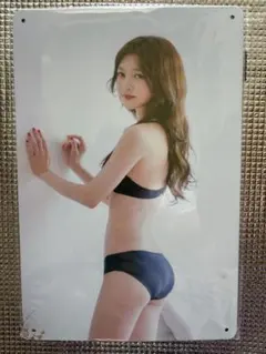 ★新品未開封　セクシーランジェリー　オマージュブリキ看板36ネイビー