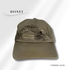 ディズニー ミッキー キャップ 刺繍 カーキ ヴィンテージのサムネイル