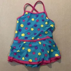 女の子向け ワンピース水着 水玉模様