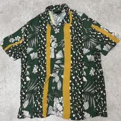 ZARA ザラ総柄オープンカラーシャツ 花柄 レオパードXLのサムネイル