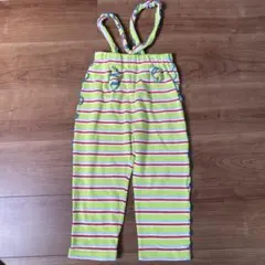 【美品】MARKEY'S ストライプオーバーオール 110cm