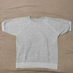 グレー ラグランスリーブ 半袖スウェット　70年代