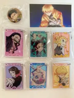 鬼滅の刃 くら寿司 キーホルダー　シール　缶バッチ　煉獄