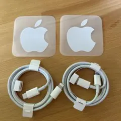 【純正】Apple ライトニングケーブル タイプC ステッカー付き！
