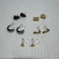 樹脂ノンホールピアス　5点　イヤリング　まとめて