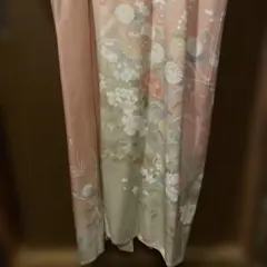 訪問着 花柄 ピンク