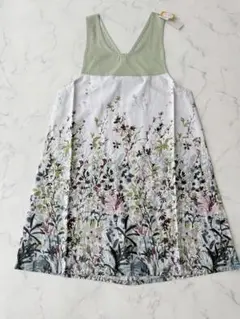【新品タグ付】LAURA ASHLEY エプロン 花柄 グリーン系のサムネイル