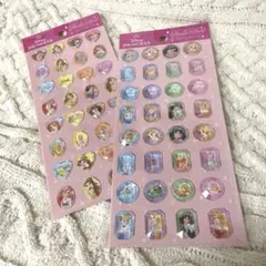 ディズニープリンセス　ストーンシール　2枚セット