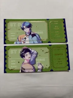 ブレマイ　アニメイトフェア特典　箔押しチケット風カード　新名有＆神家