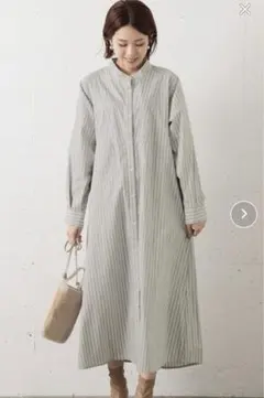 URBAN RESEARCH ストライプロングシャツワンピース