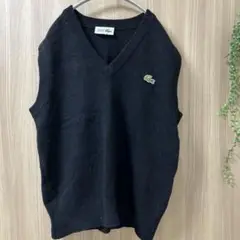 Lacoste ブラック Vネック ベスト