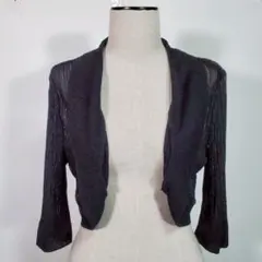 UNTITLED アンタイトル 七部袖 ラメ入り　カーディガン　ボレロ