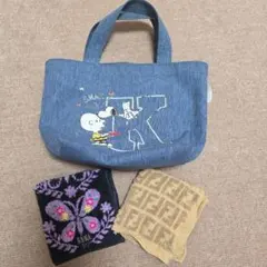 スヌーピー トートバッグ ハンカチ2枚ANNA SUI、FENDI