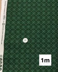 USAコットン　アーガイル柄　Clothworks　ダークグリーン　1m