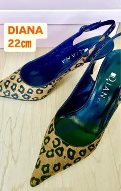 【最終値下げ】 DIANA パンプス 22 レオパード柄
