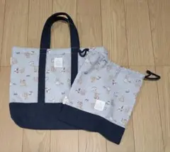 手提袋と巾着袋セット